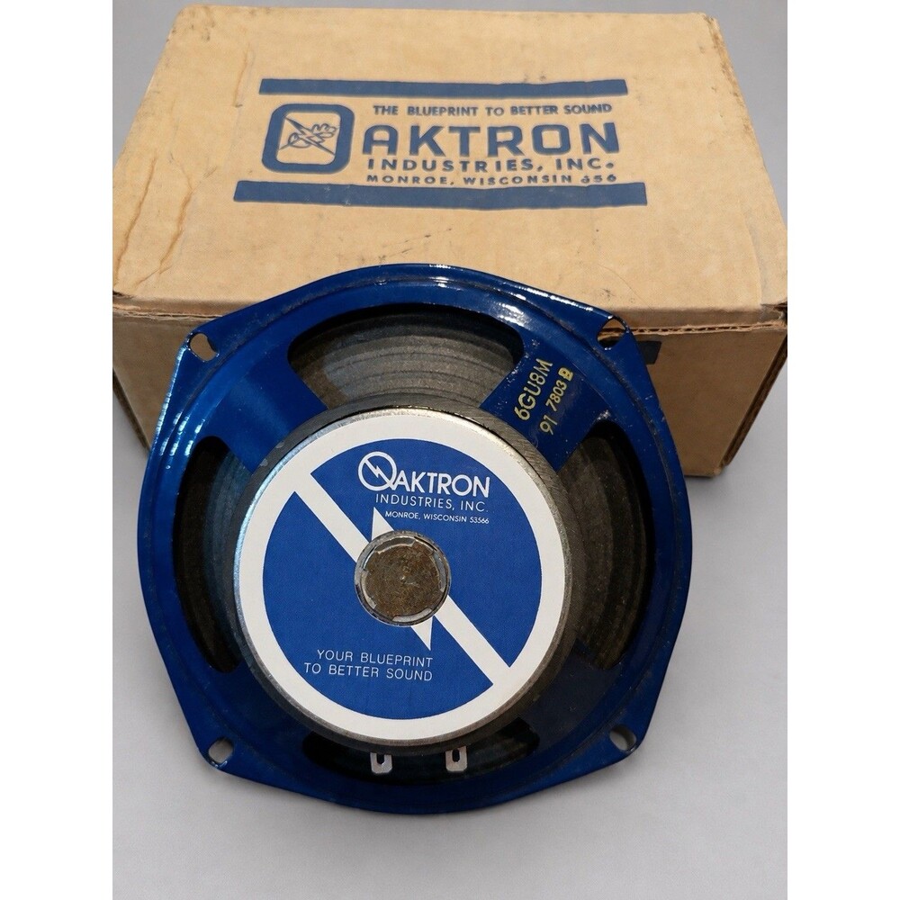 Vintage Oaktron 6GU8M 8 Ohm Speaker Driver Blue Frame Original Box Untested